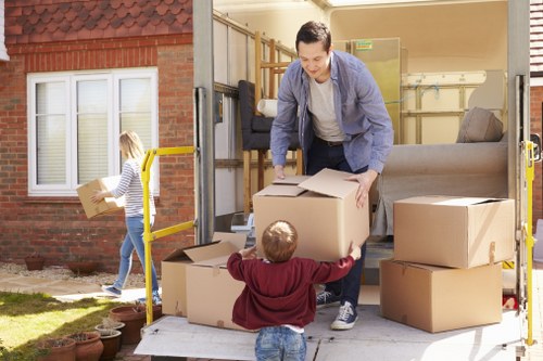 Local removals team preparing a move in Surrey Quays