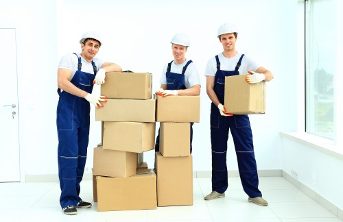 Organized Surrey Quays storage unit with boxed belongings