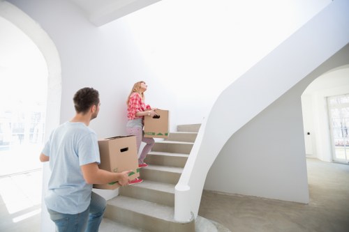 Prepared furniture storage unit in Surreyquays with labeled items