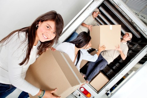 Secure storage unit with clear pathways and organized items