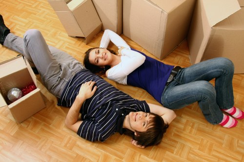 House move preparation and labeled boxes in Surrey Quays